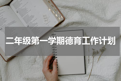 二年级第一学期德育工作计划