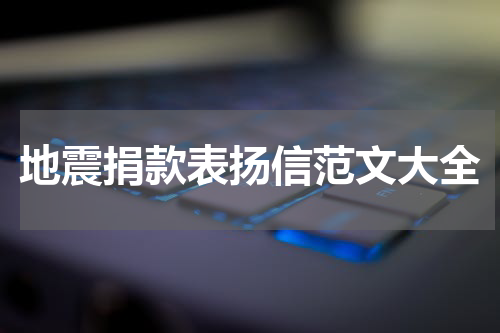 地震捐款表扬信范文大全