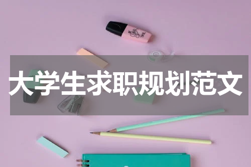大学生求职规划范文