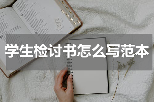 学生检讨书怎么写范本