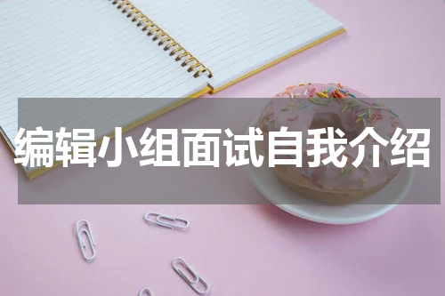编辑小组面试自我介绍