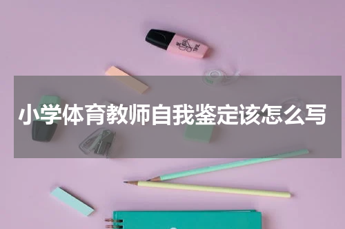 小学体育教师自我鉴定该怎么写