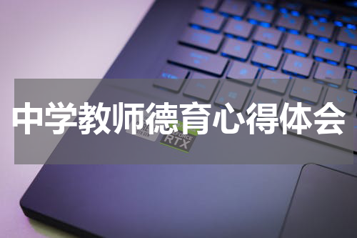 中学教师德育心得体会