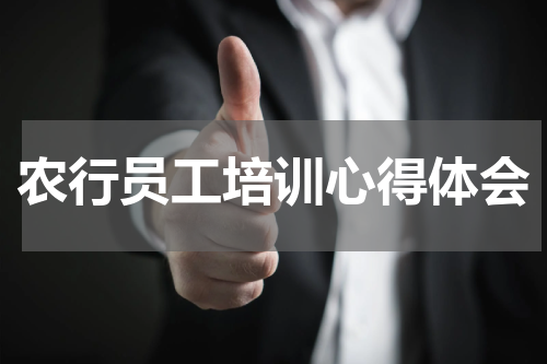 农行员工培训心得体会