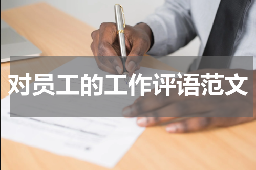 对员工的工作评语范文