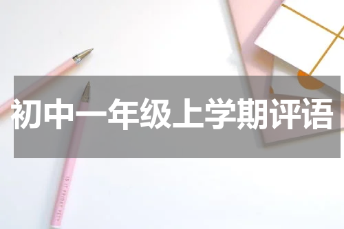 初中一年级上学期评语