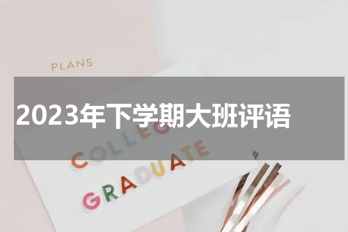 2023年下学期大班评语