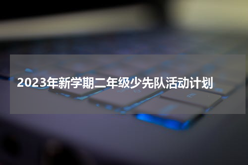 2023年新学期二年级少先队活动计划