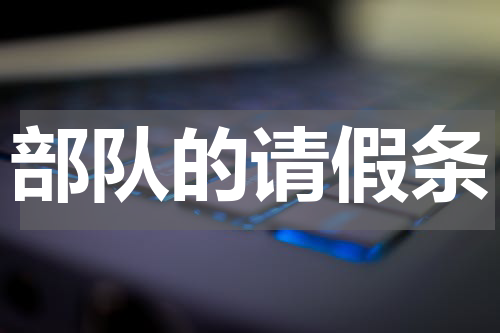 部队的请假条