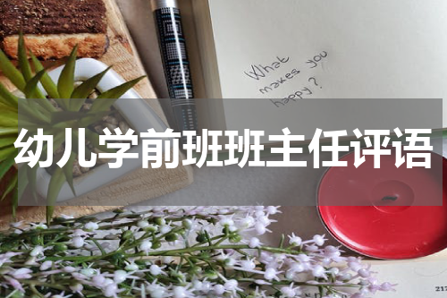 幼儿学前班班主任评语