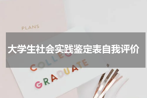 大学生社会实践鉴定表自我评价