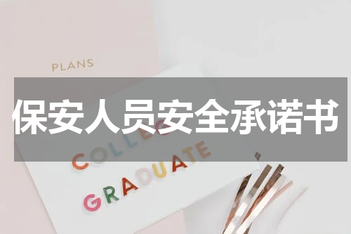 保安人员安全承诺书