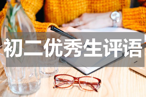 初二优秀生评语