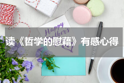 读《哲学的慰藉》有感心得