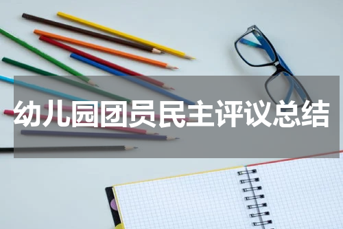 幼儿园团员民主评议总结