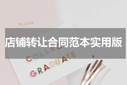店铺转让合同范本实用版