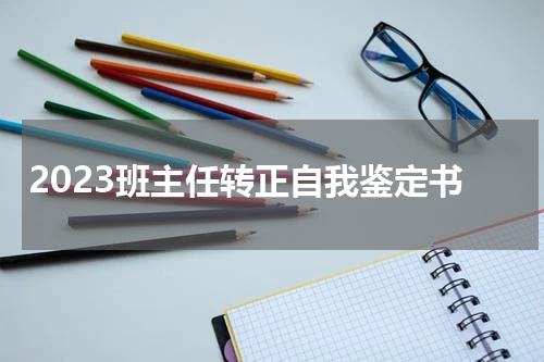 2023班主任转正自我鉴定书