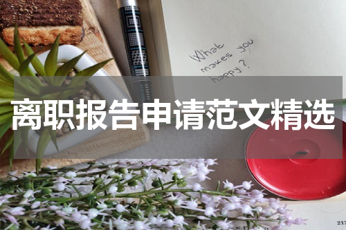 离职报告申请范文精选