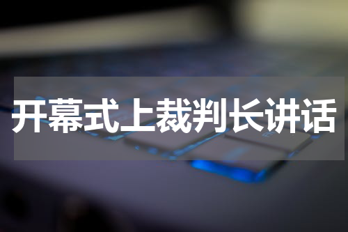 开幕式上裁判长讲话