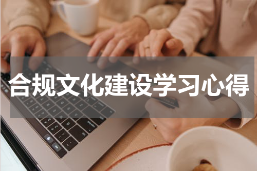 合规文化建设学习心得