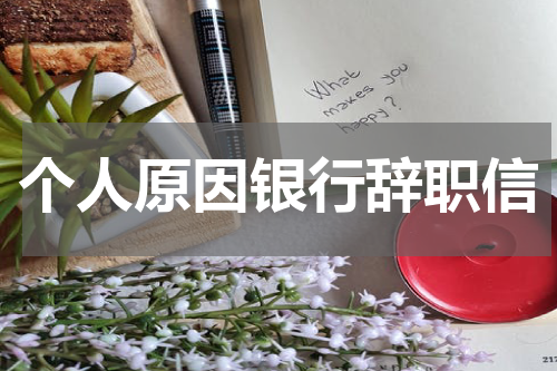 个人原因银行辞职信