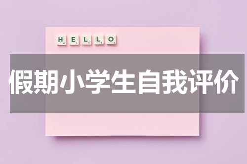 假期小学生自我评价