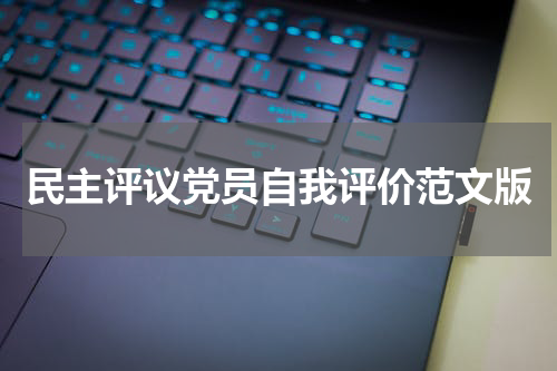 民主评议党员自我评价范文版