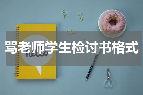 骂老师学生检讨书格式