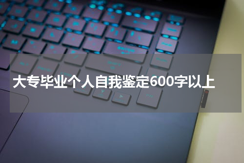 大专毕业个人自我鉴定600字以上