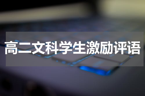 高二文科学生激励评语