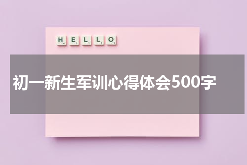 初一新生军训心得体会500字