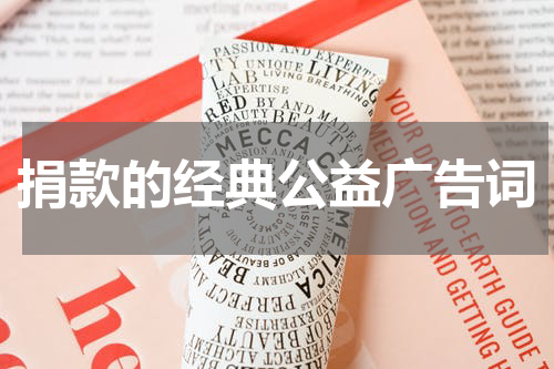 捐款的经典公益广告词