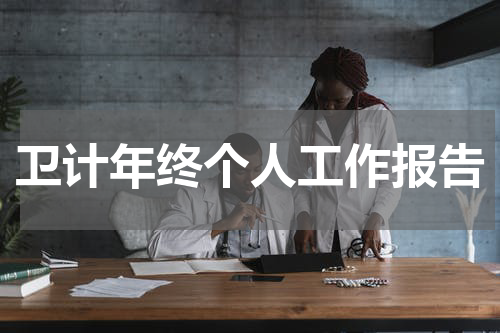 卫计年终个人工作报告