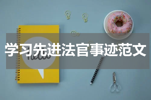 学习先进法官事迹范文