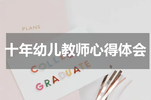 十年幼儿教师心得体会