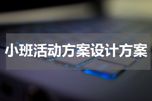 小班活动方案设计方案