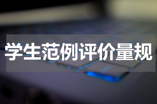 学生范例评价量规