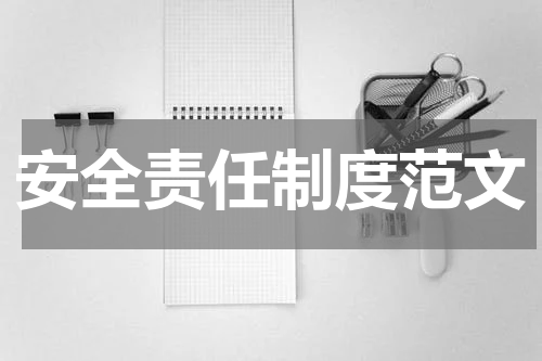 安全责任制度范文