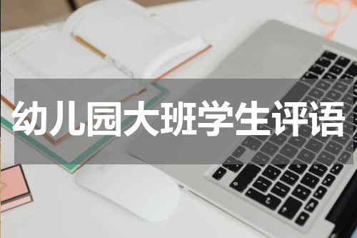 幼儿园大班学生评语