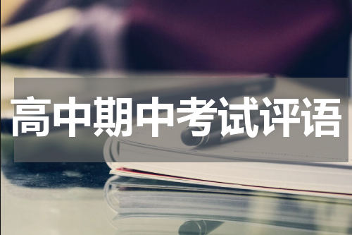 高中期中考试评语