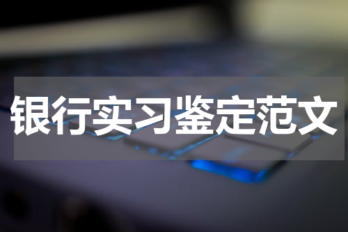银行实习鉴定范文