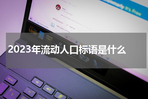 2023年流动人口标语是什么