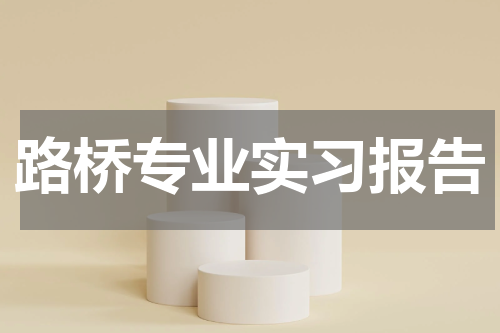 路桥专业实习报告