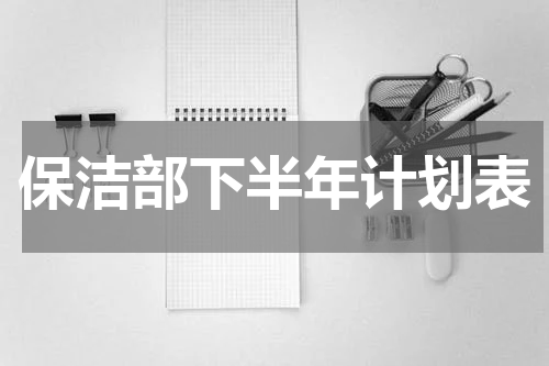 保洁部下半年计划表