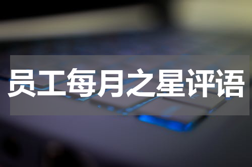 员工每月之星评语