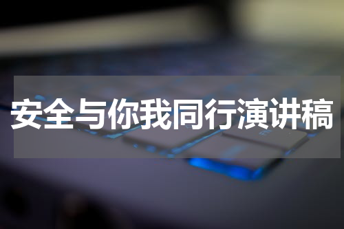 安全与你我同行演讲稿