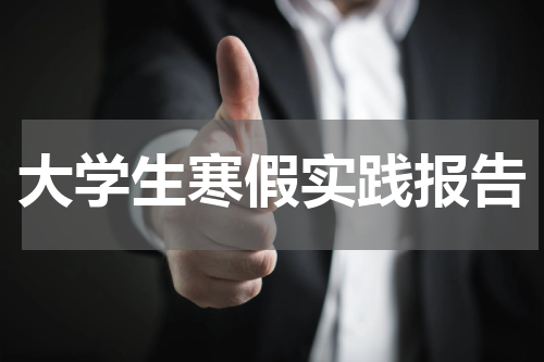 大学生寒假实践报告