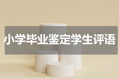 小学毕业鉴定学生评语
