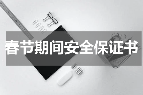 春节期间安全保证书