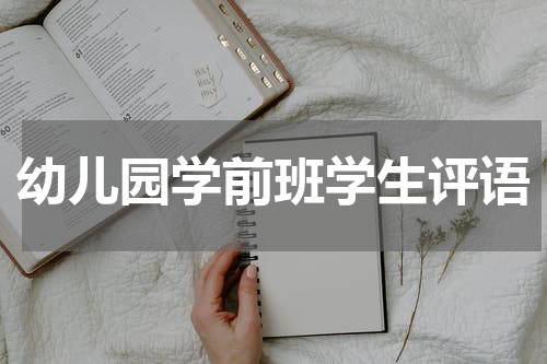 幼儿园学前班学生评语
